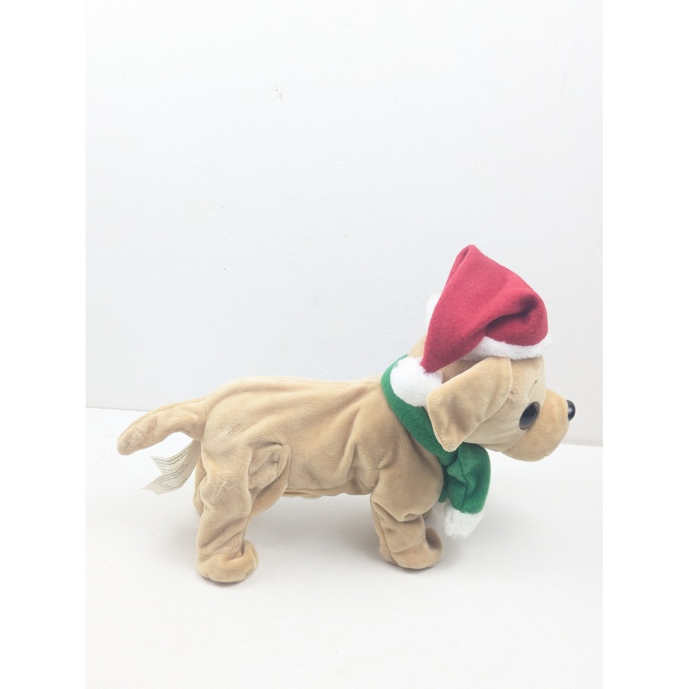 Gemmy Animated‎ Dancing Puppy Plush – Christmas Edition Santa Hat Home Accents